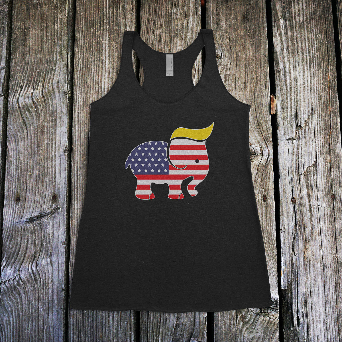 Trumpican Logo Ladies Racerback Tank