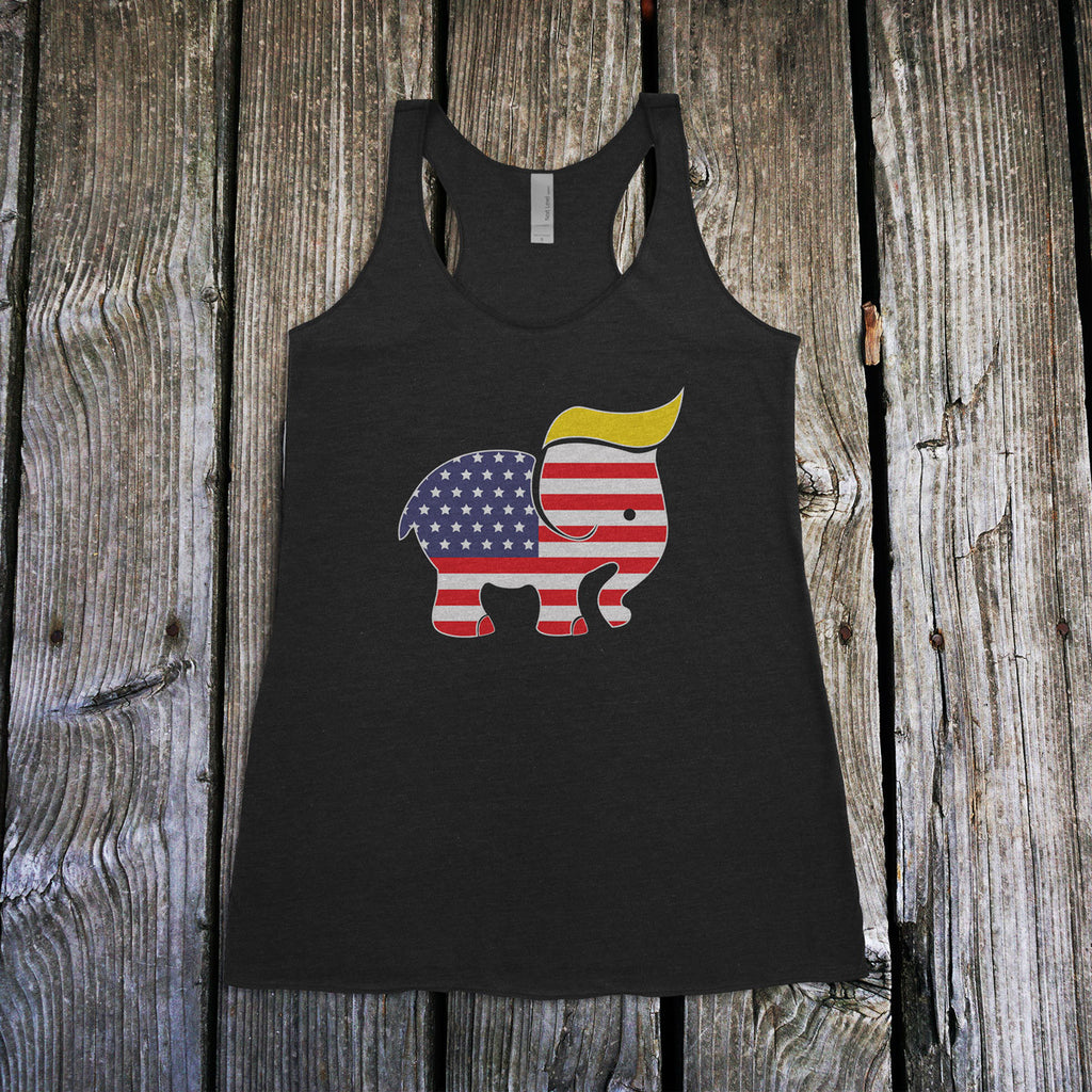 Trumpican Logo Ladies Racerback Tank