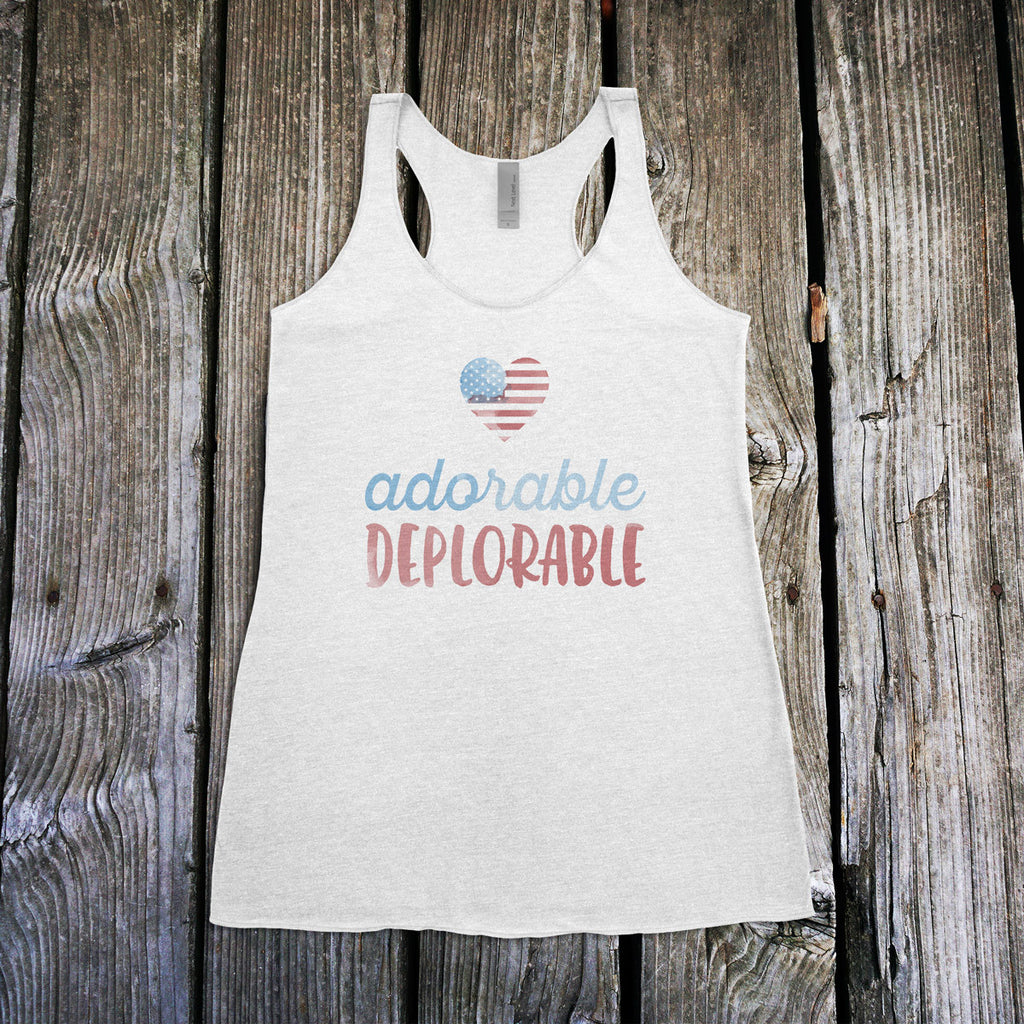 Adorable Deplorable Ladies Racerback Tank