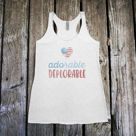 Adorable Deplorable Ladies Racerback Tank