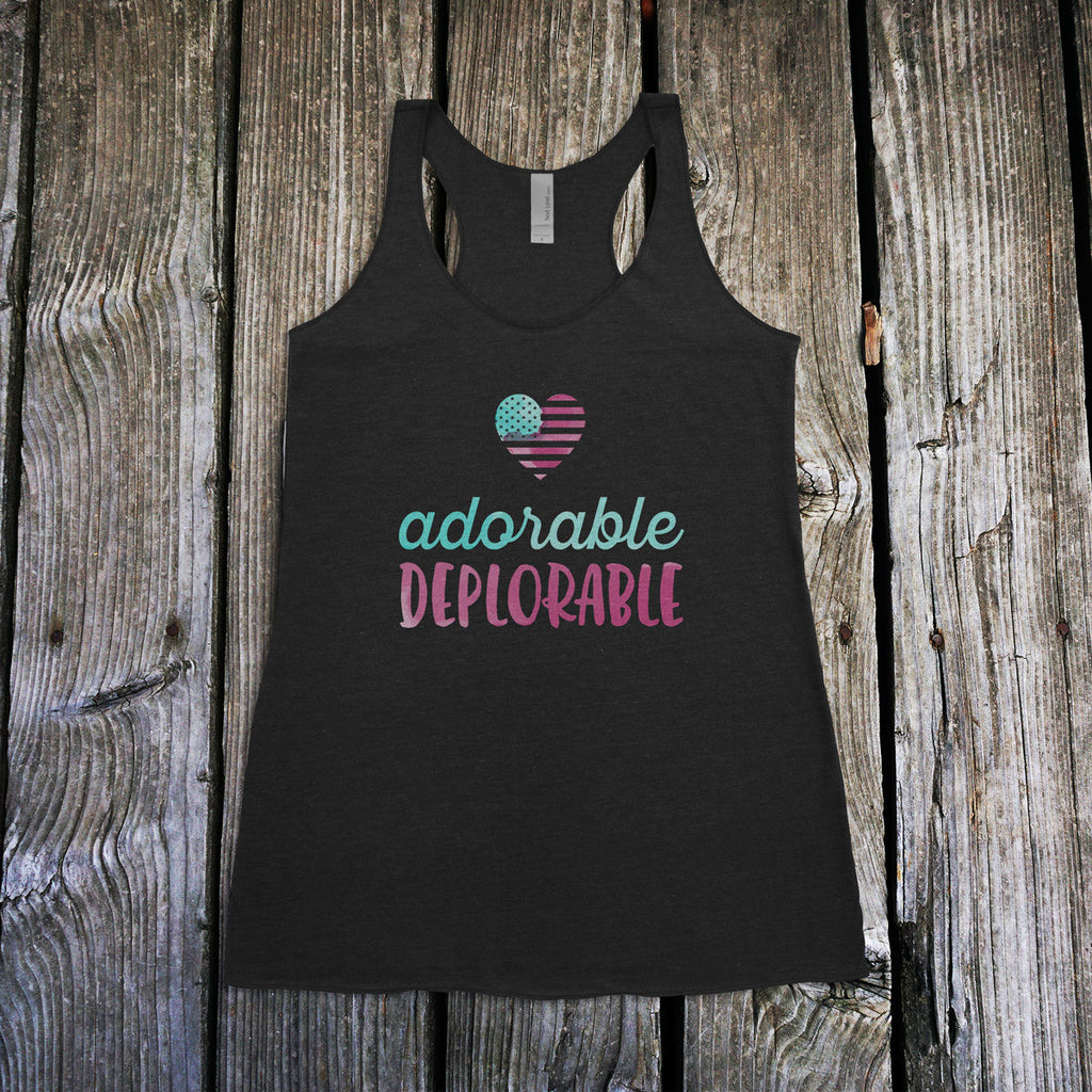 Adorable Deplorable Ladies Racerback Tank