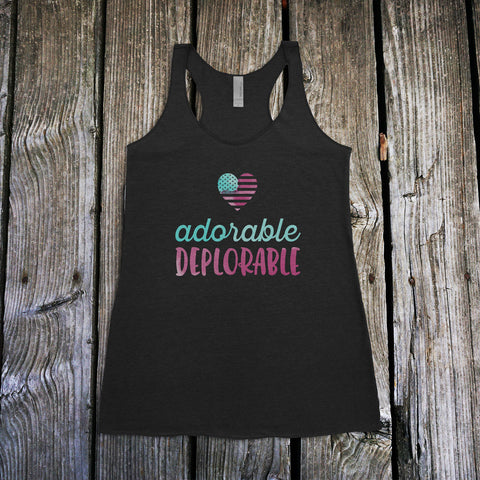 Adorable Deplorable Ladies Racerback Tank