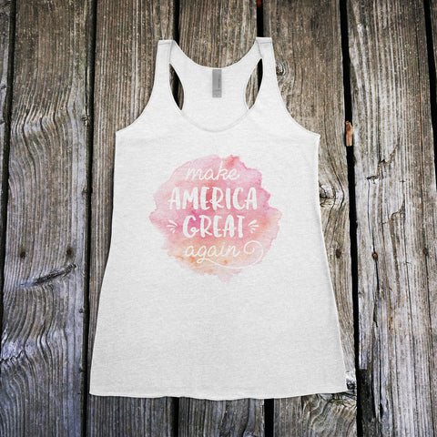 Make America Great Again Ladies Racerback Tank