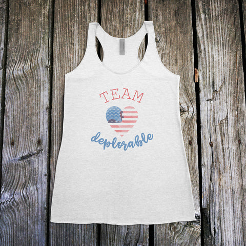 Team Deplorable Ladies Racerback Tank