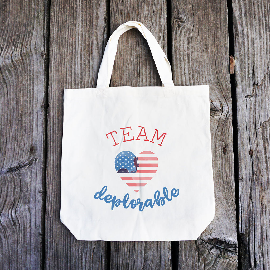 Team Deplorable Cotton Tote Bag
