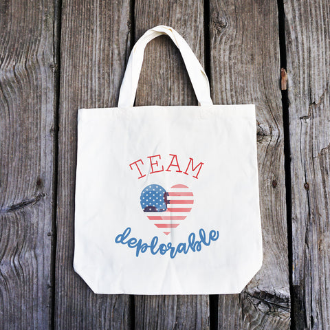 Team Deplorable Cotton Tote Bag