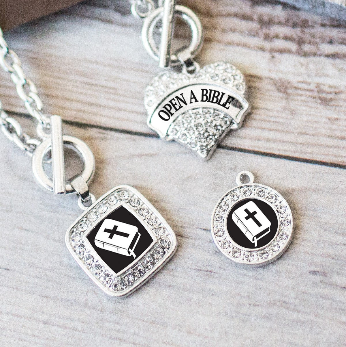 Holy Bible Charm Jewelry Collection