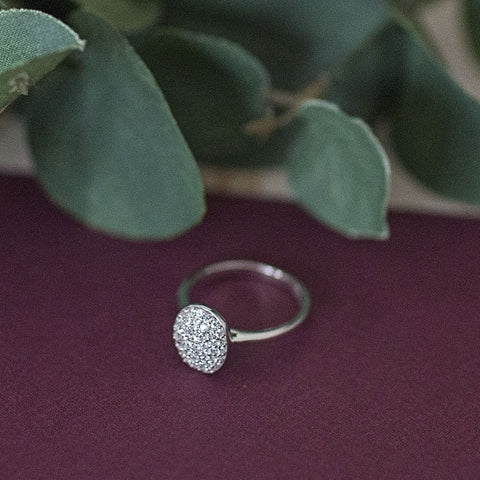 Oval Pave Engagement Ring