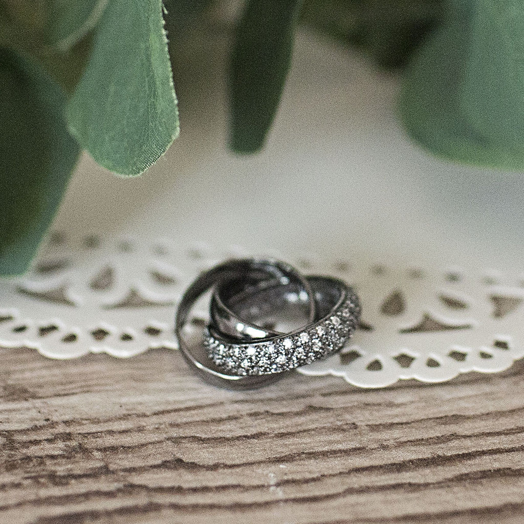 Gunmetal Triple Ring Rolling Band