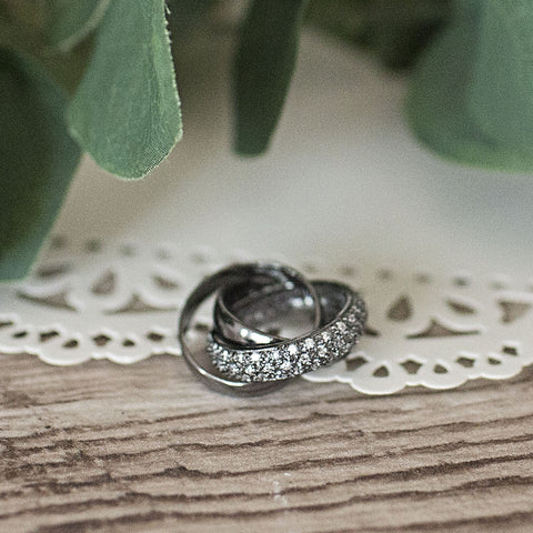 Gunmetal Triple Ring Rolling Band