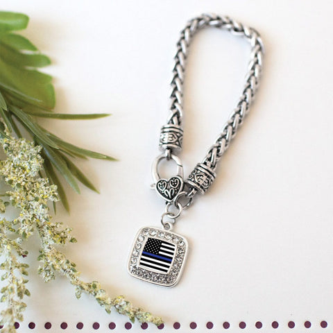 Blue Line American Flag Charm Jewelry Collection