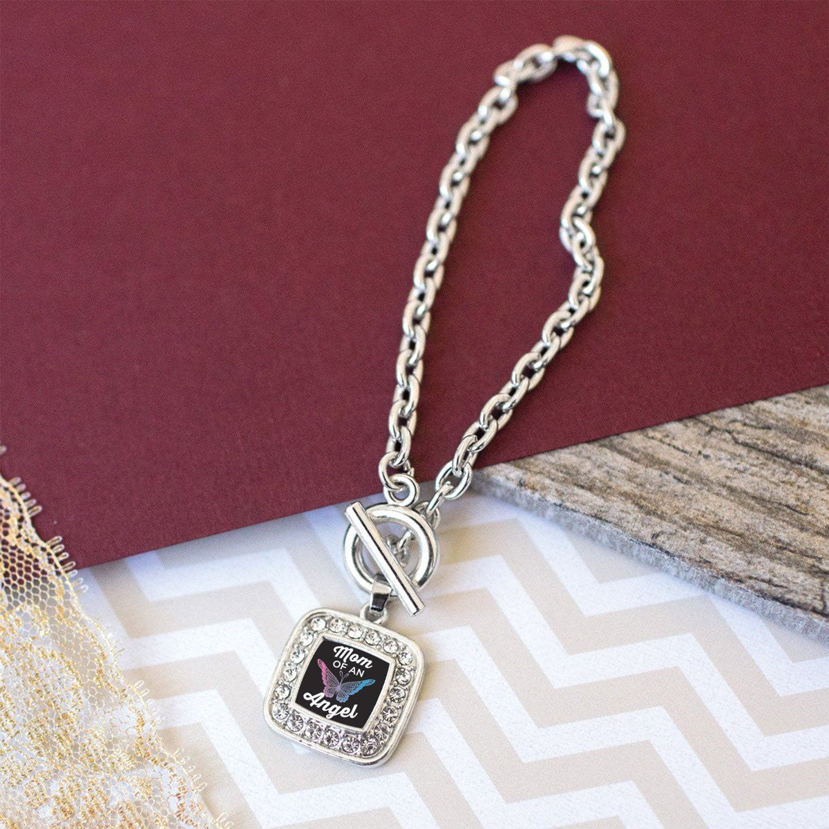 Mom of an Angel Charm Jewelry Collection