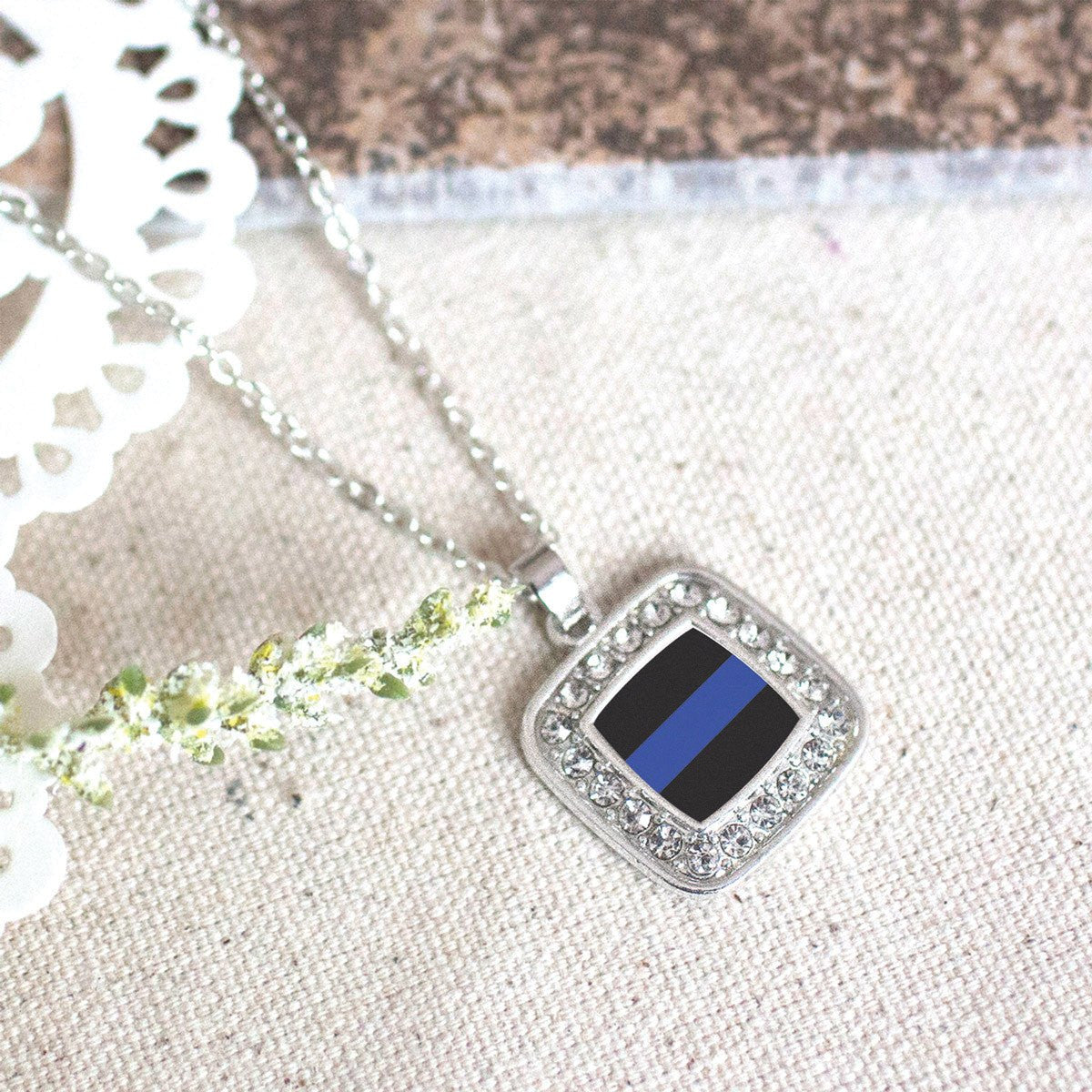 Blue Line Law Enforcement Charm Jewelry Collection