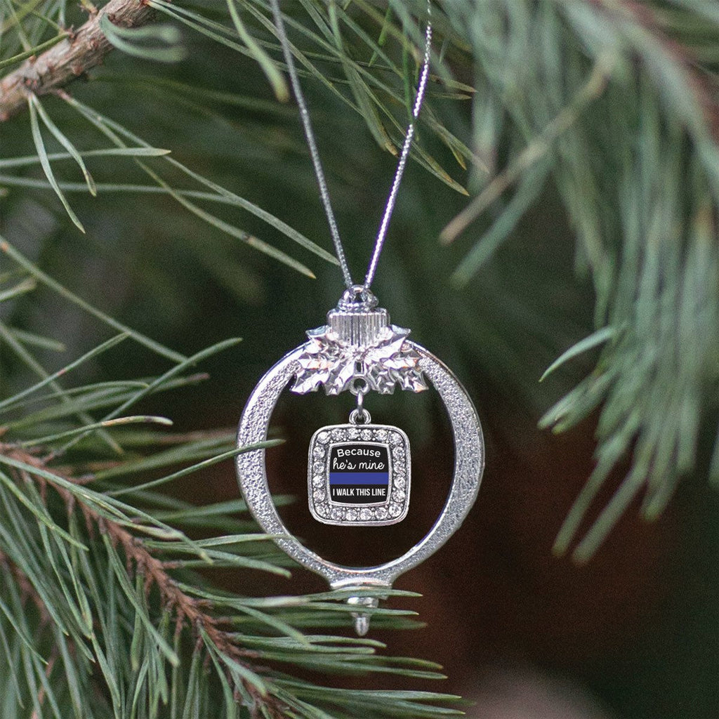 Police Wife Pave Heart Charm Jewelry Collection