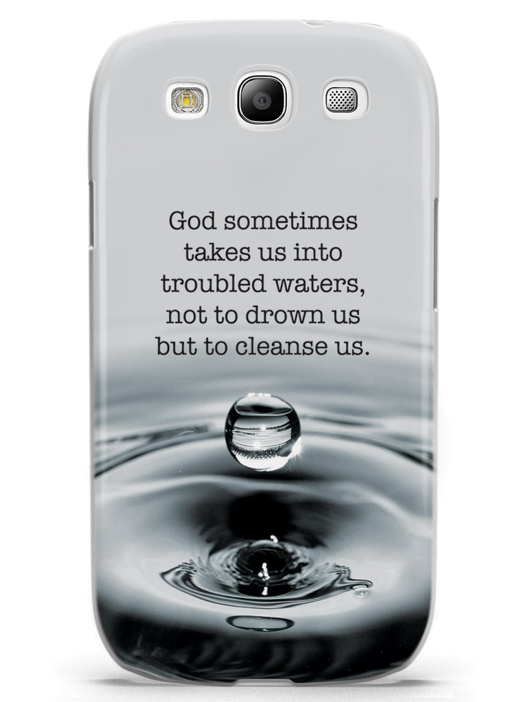 Troubled Waters God Religion Inspirational Quote Case