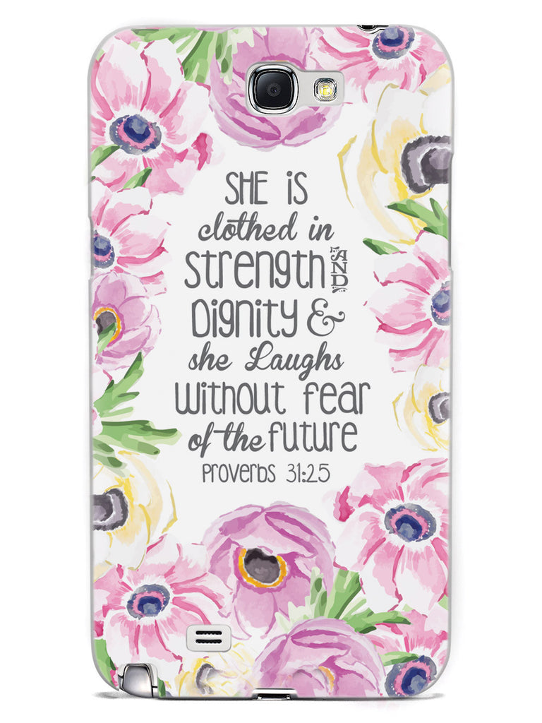 Proverbs 31.25 - Bible Verse Quote Inspirational Design Case