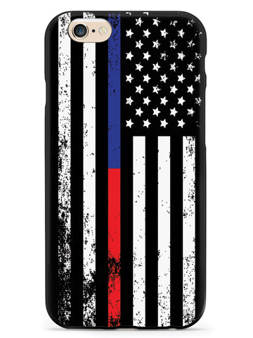 Downward American Flag - Thin Blue Line & Thin Red Line Case