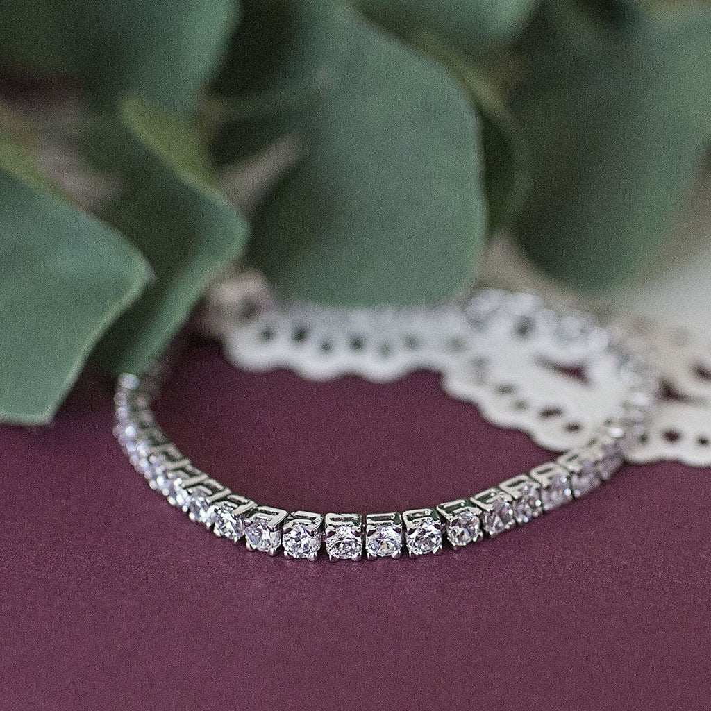 4mm Sparkling Valentines Tennis Bracelet