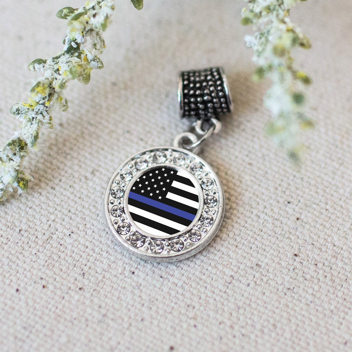 Blue Line American Flag Charm Jewelry Collection