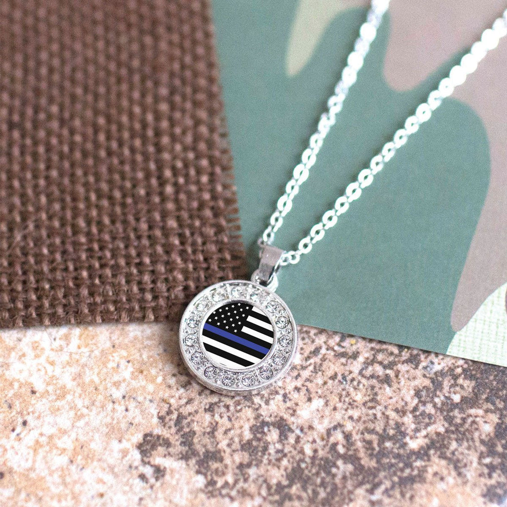 Blue Line American Flag Charm Jewelry Collection