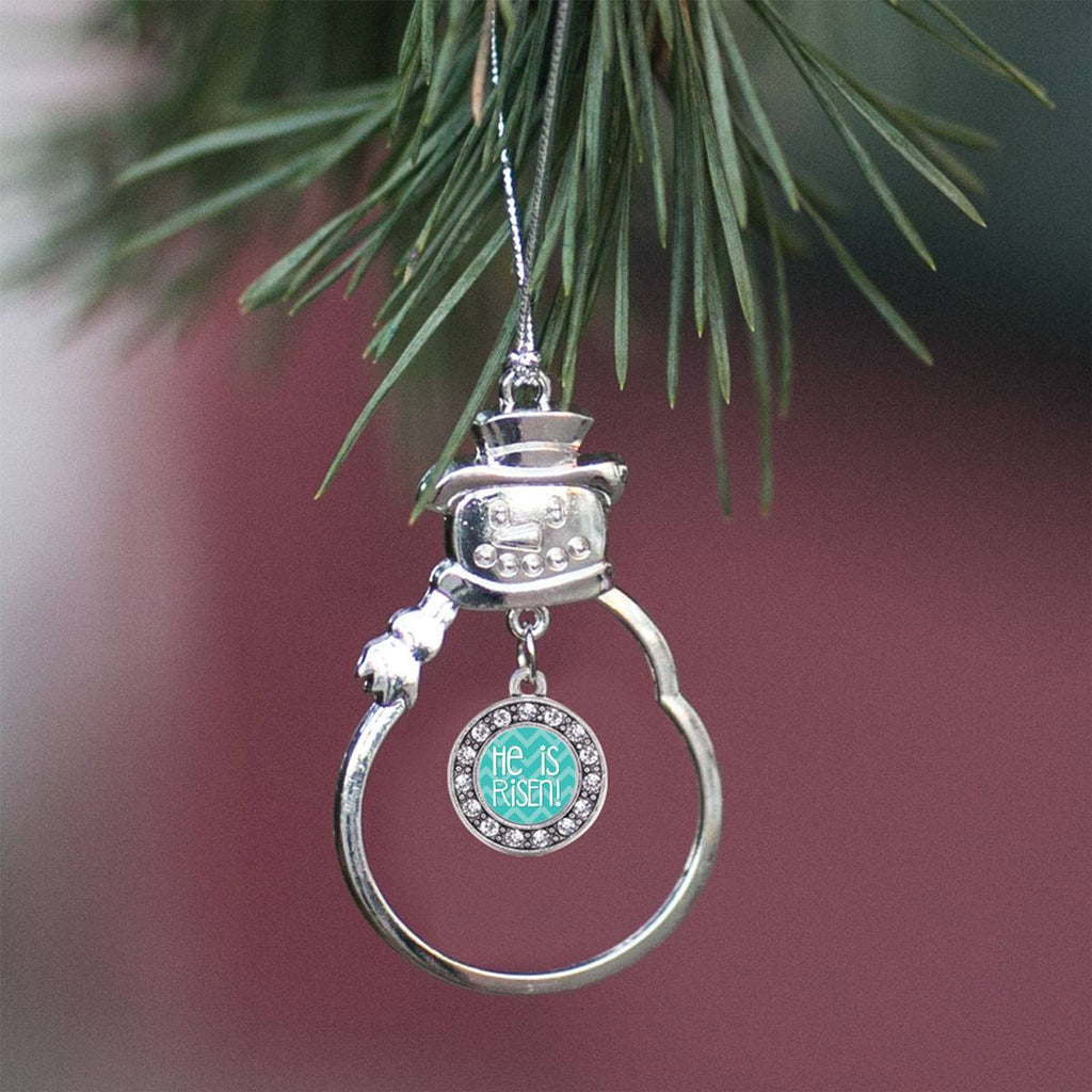 He is Risen Teal Chevron Charm Jewelry Collection