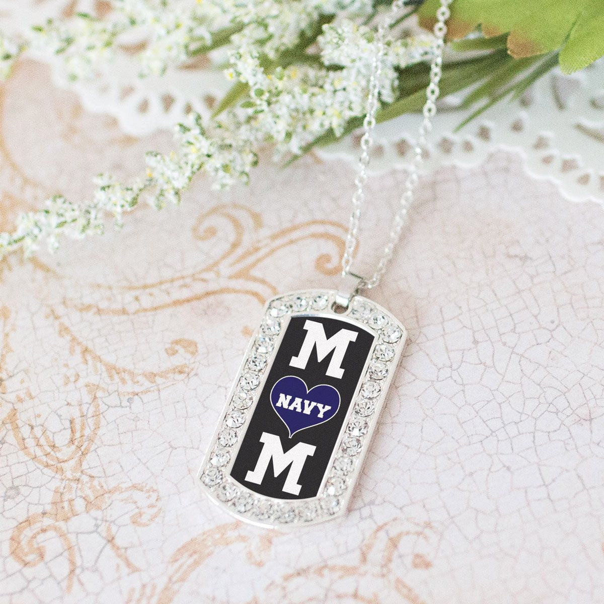 Navy Mom Charm Jewelry Collection
