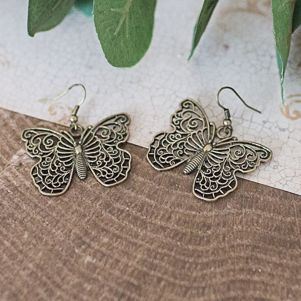 1.7 inch Wings Of A Butterfly Dangle Earrings