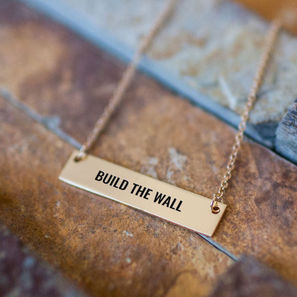 Build the Wall Gold / Silver Bar Necklace