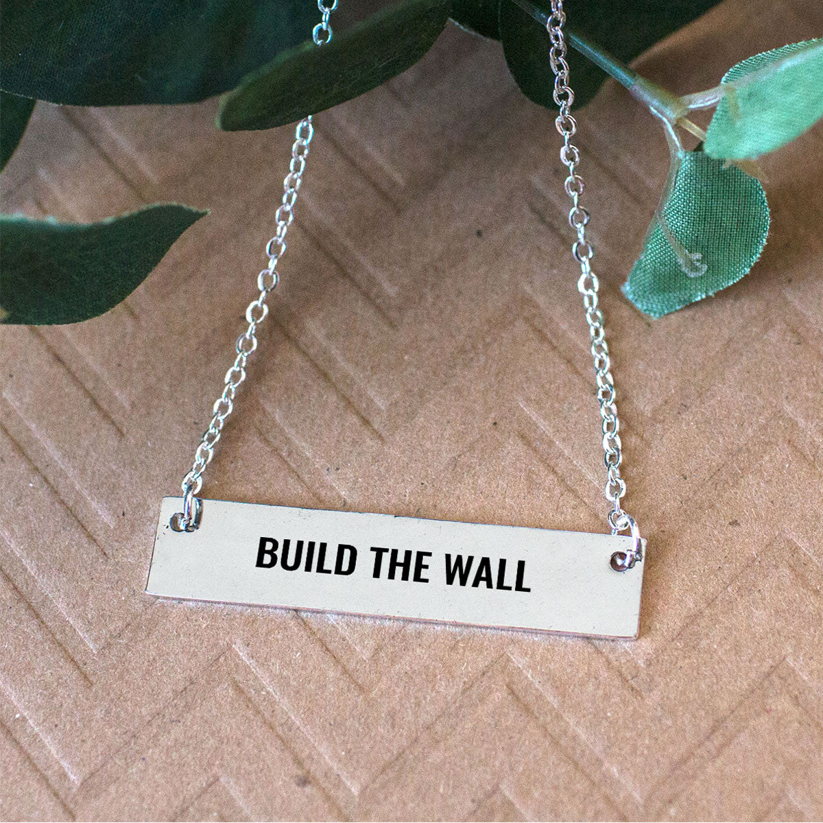 Build the Wall Gold / Silver Bar Necklace