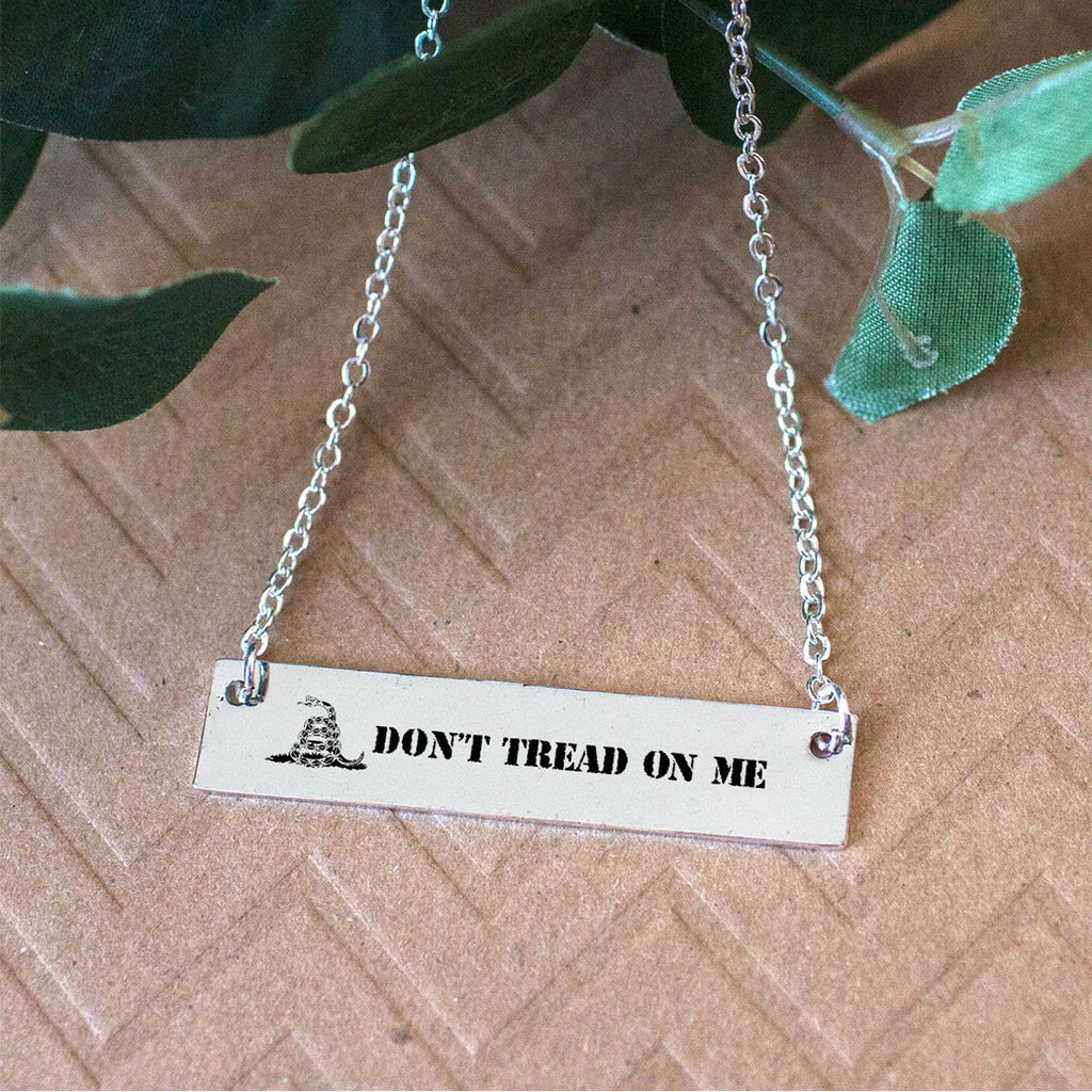 Don't Tread on Me Gold / Silver Bar Necklace