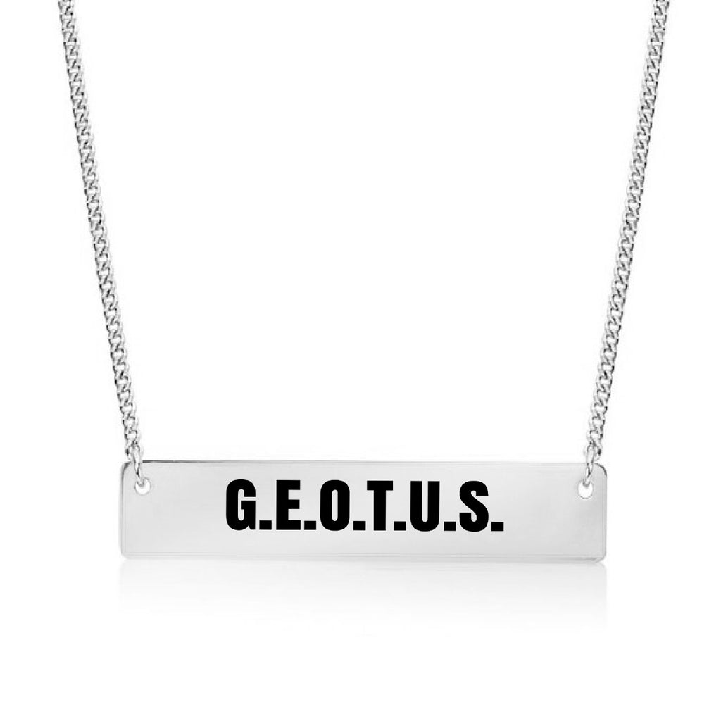 G.E.O.T.U.S. Gold Bar Necklace