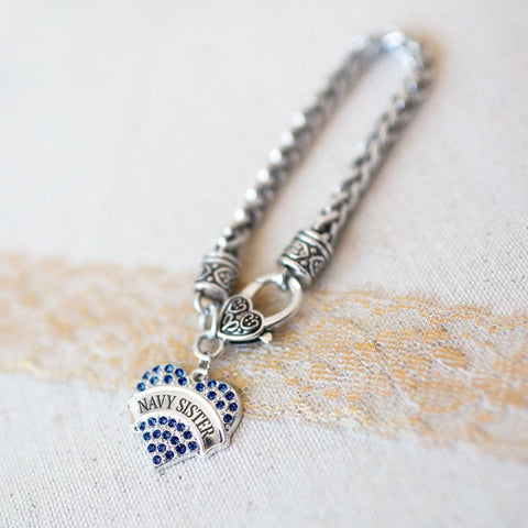 Navy Sister Charm Jewelry Collection