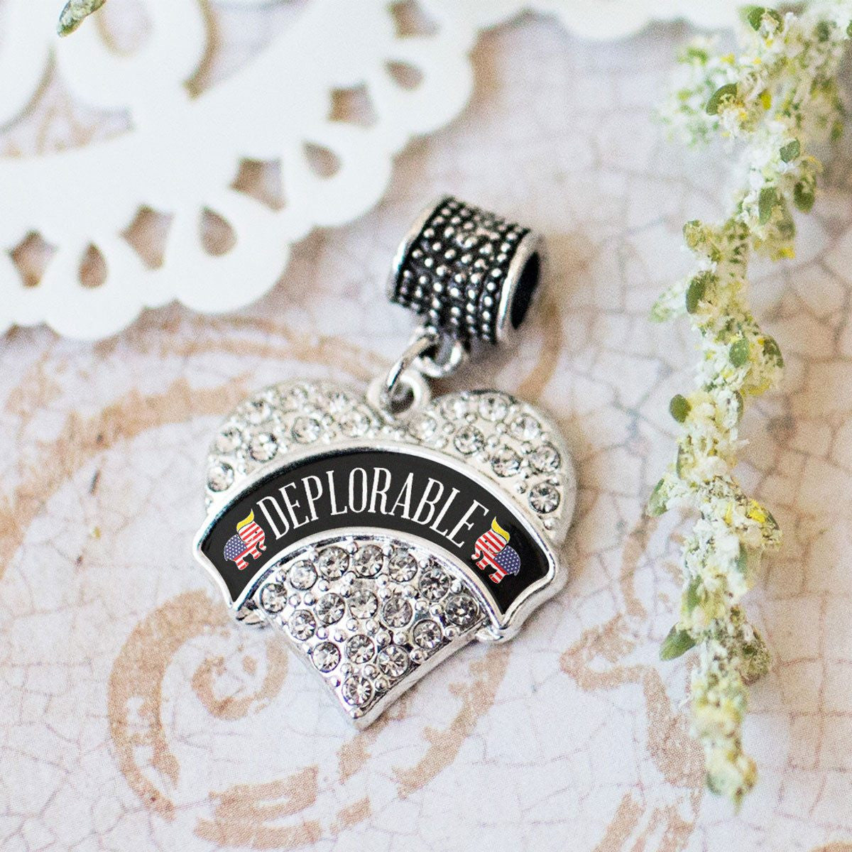 Deplorable Trump Supporter Charm Jewelry Collection