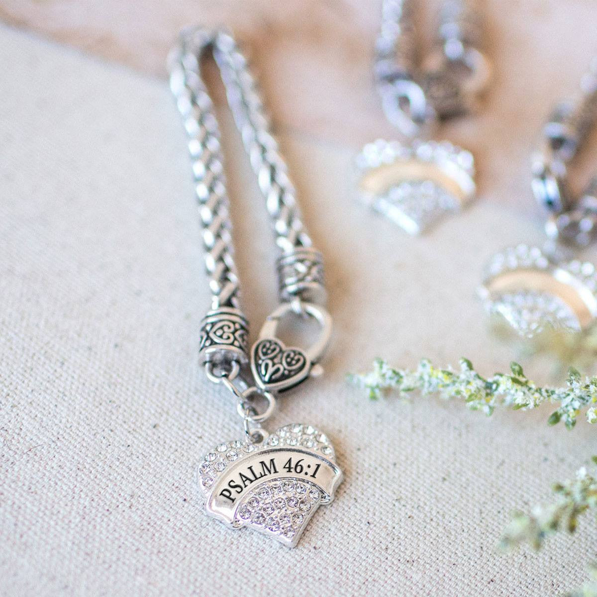 Psalm 46:1 Charm Jewelry Collection