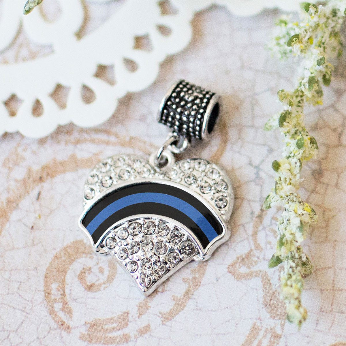 Blue Line Law Enforcement Charm Jewelry Collection