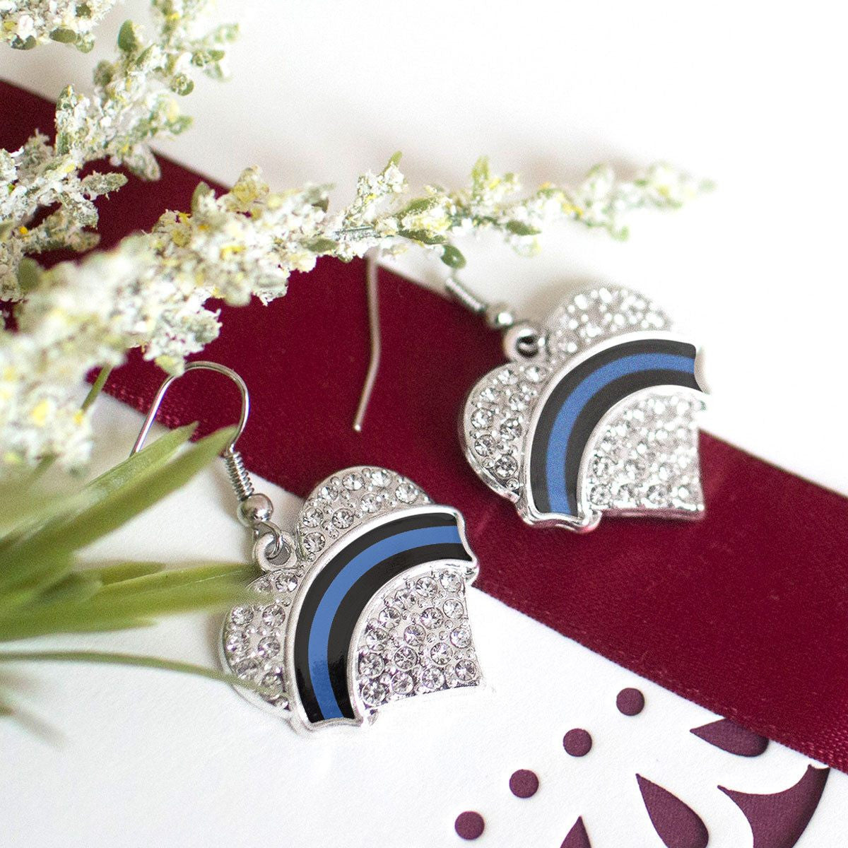 Blue Line Law Enforcement Charm Jewelry Collection