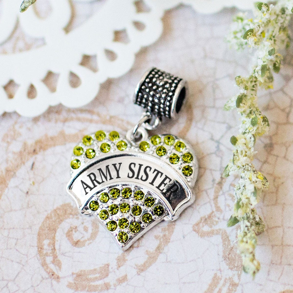 Army Sister Charm Jewelry Collection
