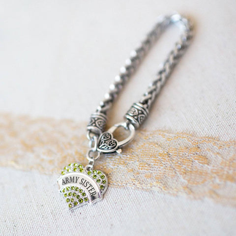 Army Sister Charm Jewelry Collection