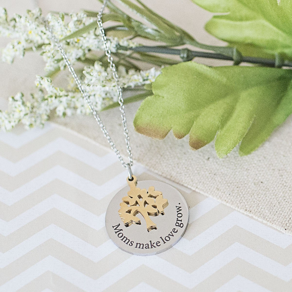 Moms Make Love Grow Necklace