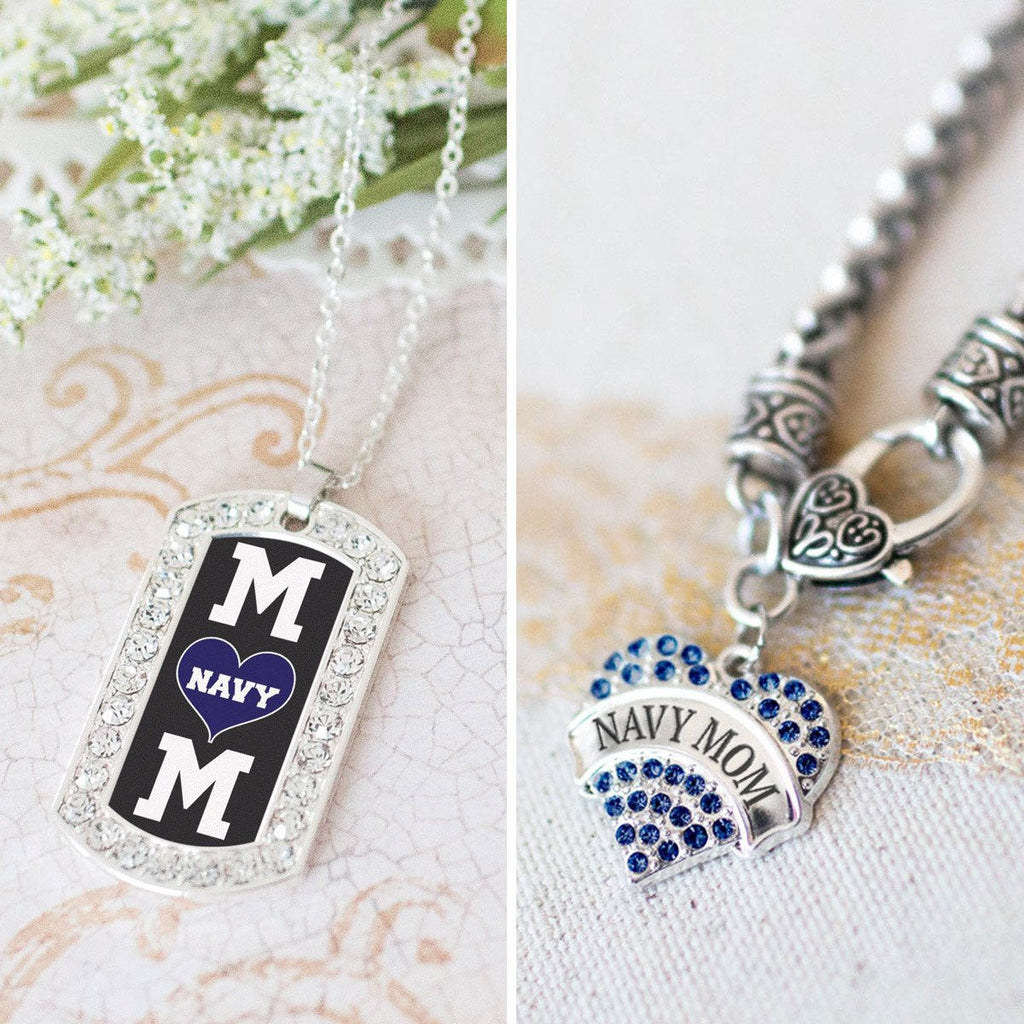 Navy Mom Charm Jewelry Collection