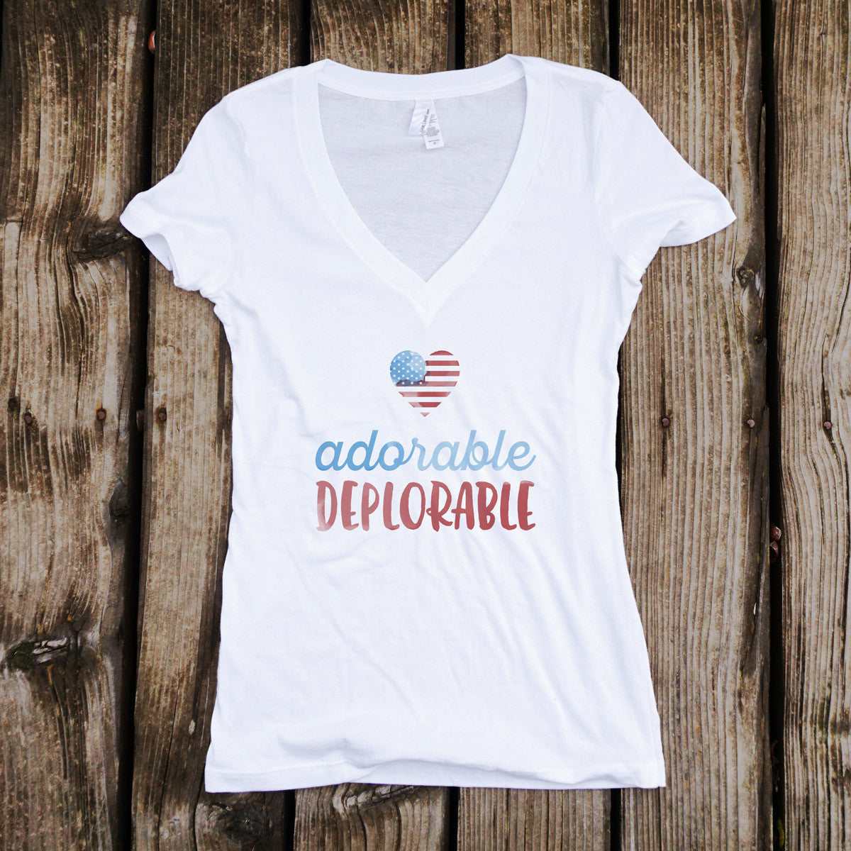 Adorable Deplorable Ladies V-Neck T-Shirt