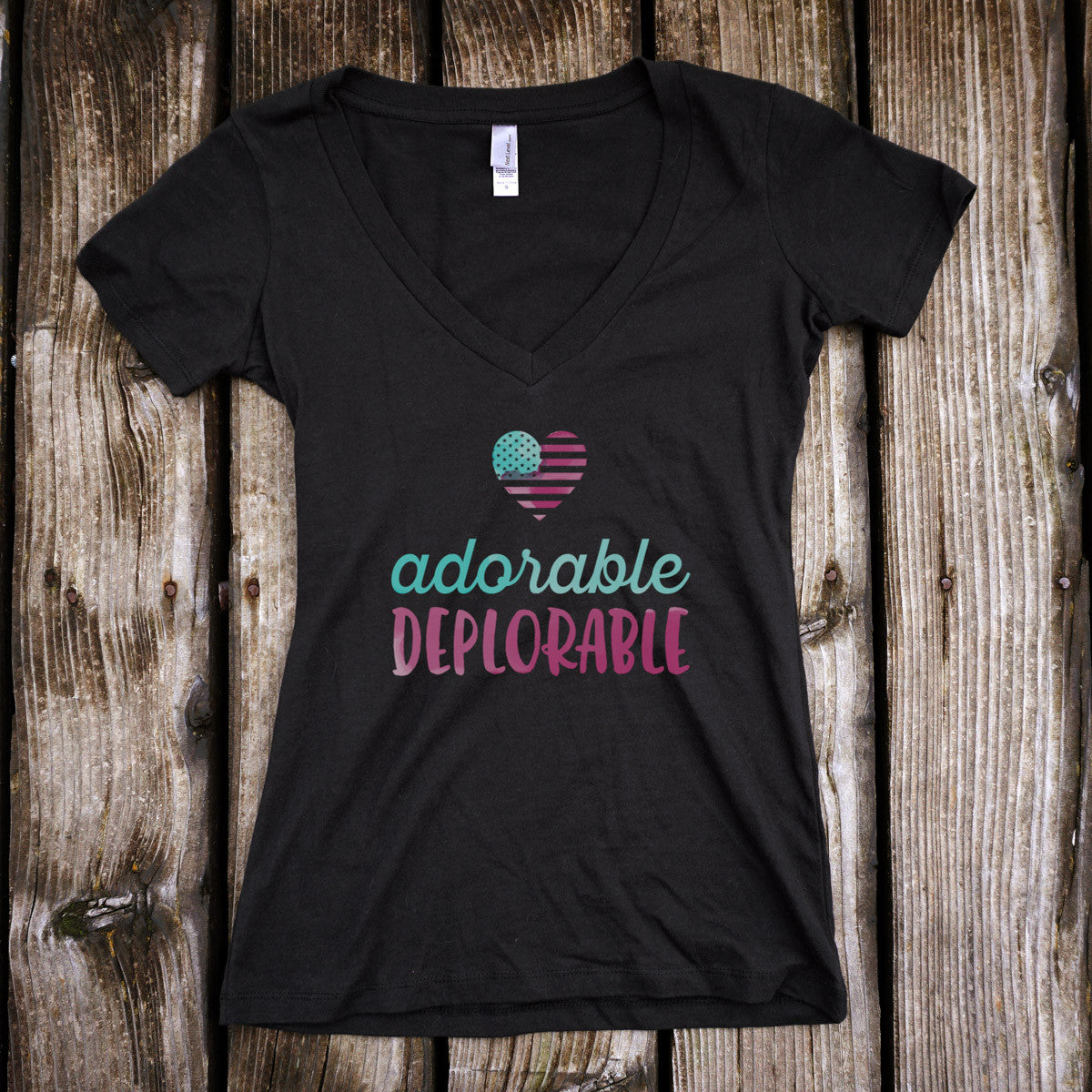 Adorable Deplorable Ladies V-Neck T-Shirt