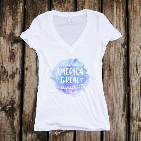 Make America Great Again Ladies V-Neck T-Shirt