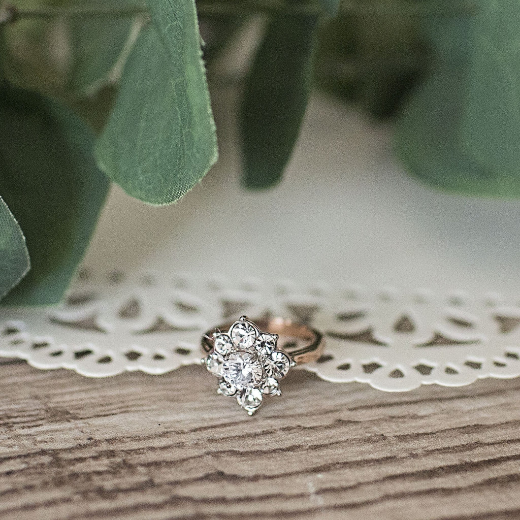 Dazzling Rose Gold Daisy Engagement Ring