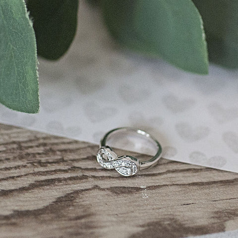 Sterling Silver and CZ Infinity Ring