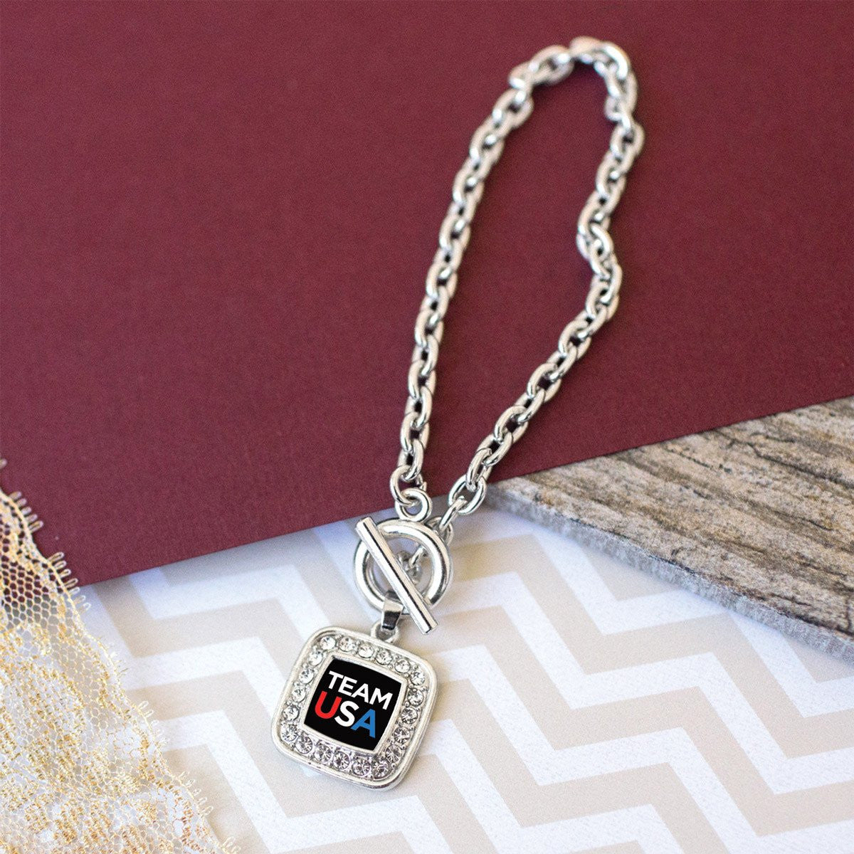 Black Banner Team USA Charm Jewelry Collection