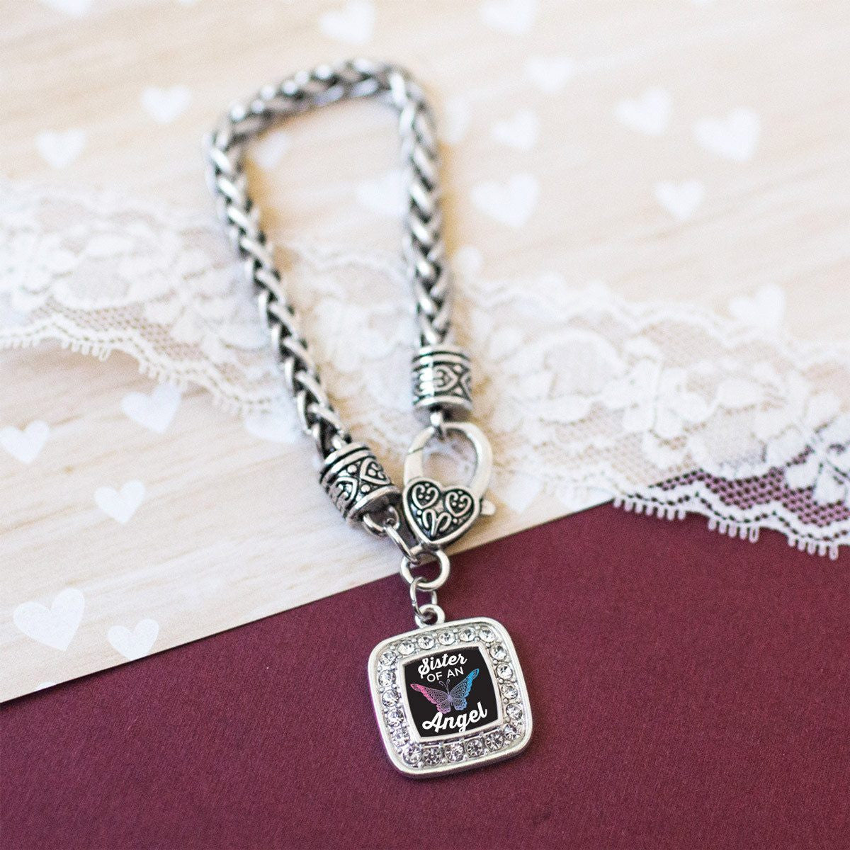 Sister of an Angel Charm Jewelry Collection
