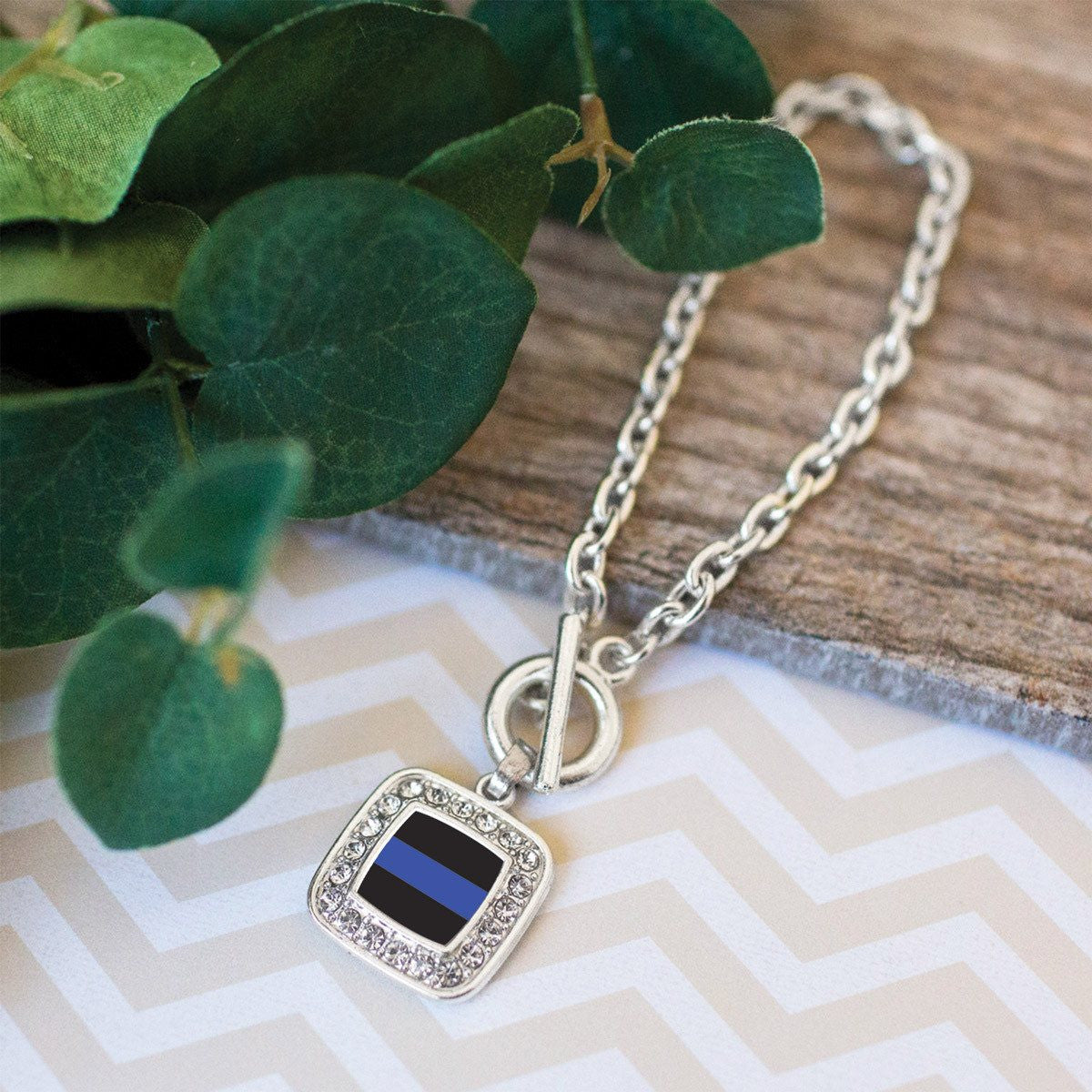 Blue Line Law Enforcement Charm Jewelry Collection