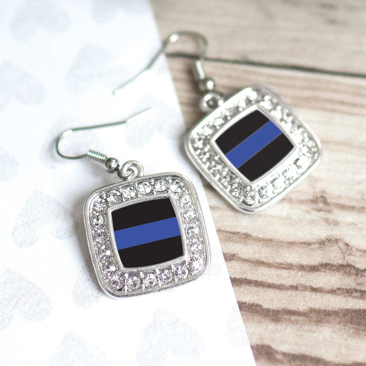 Blue Line Law Enforcement Charm Jewelry Collection