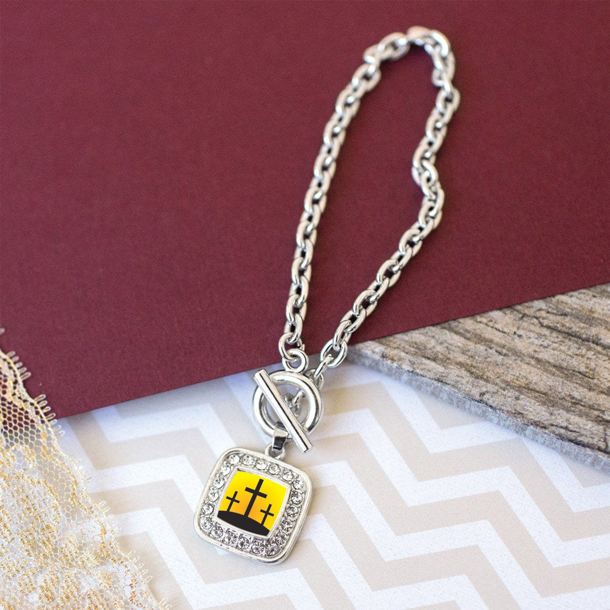 Three Crosses Charm Jewelry Collection